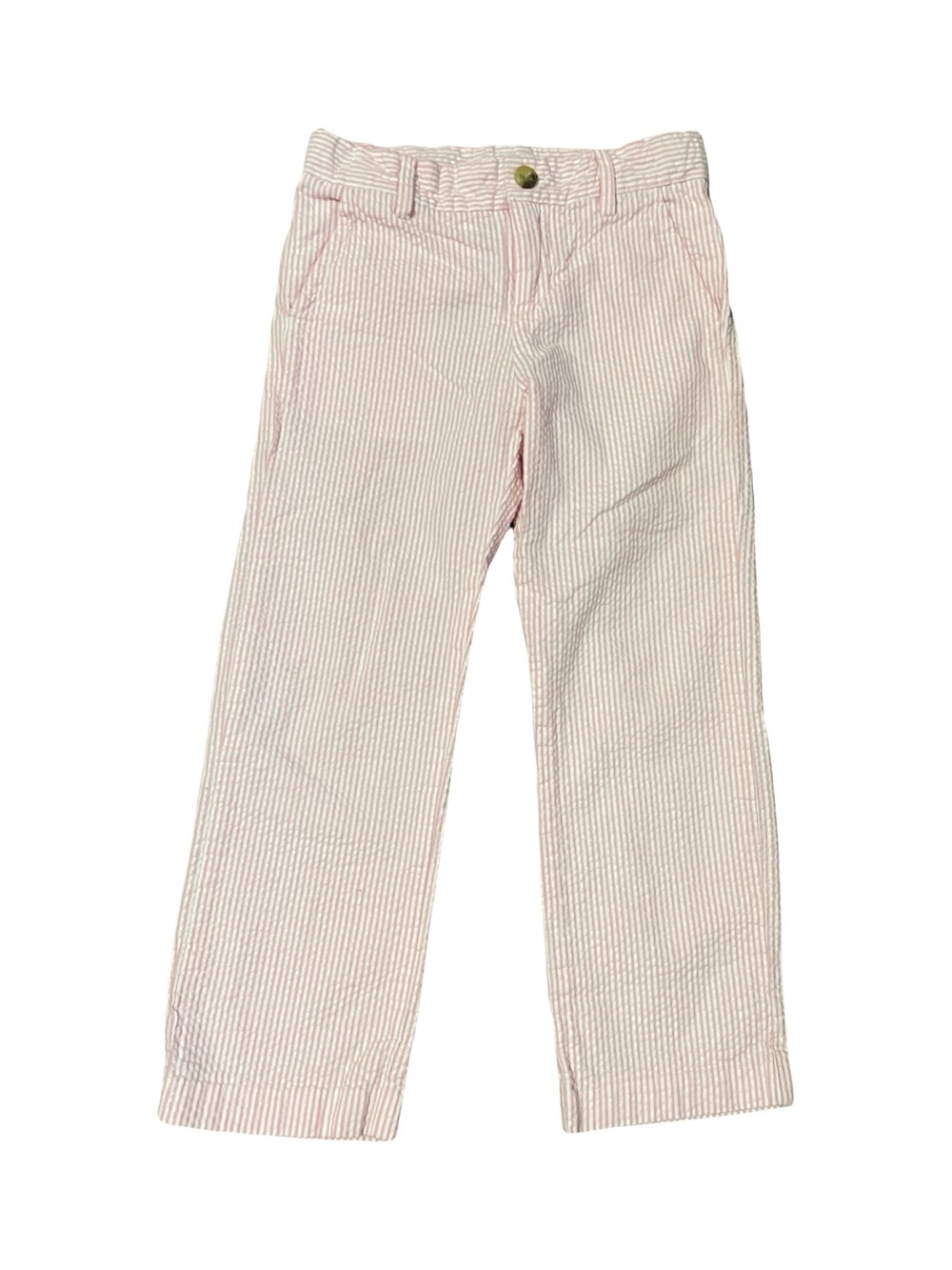Janie and Jack Pink and White Seersucker Kids Pants